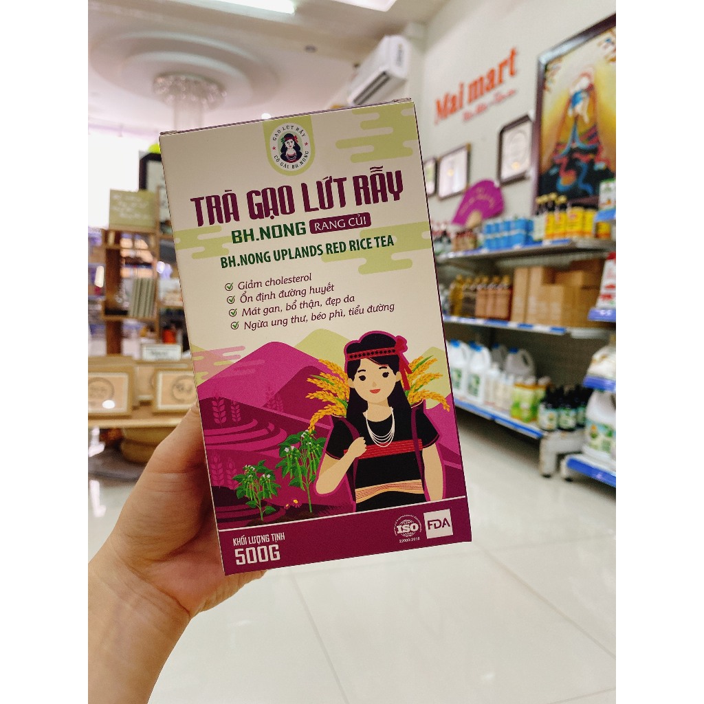 Trà gạo lứt rẫy rang củi Bh Nong