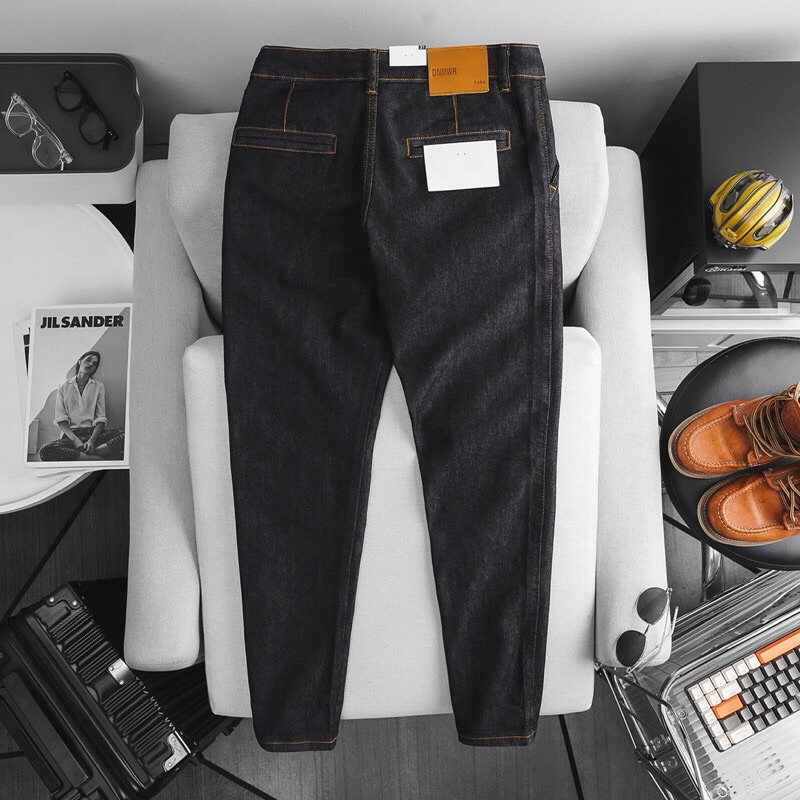 Quần jean nam vnxk slimfit ống ôm túic chéo thời trang