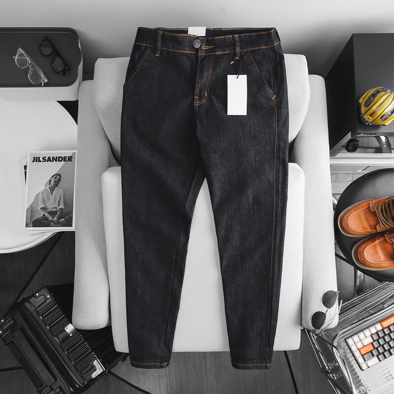 Quần jean nam vnxk slimfit ống ôm túic chéo thời trang
