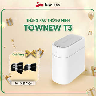 Thùng rác tự động thông minh TOWNEW T3 - Tự động hàn túi, thay túi rác - BẢN QUỐC TẾ- BH 12 tháng