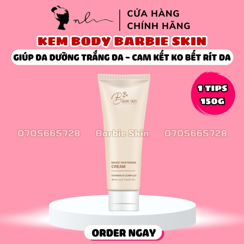Kem dưỡng trắng da body barbie skin