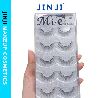 Lông mi giả tự nhiên Mie 01 6D 5 cặp cao cấp chuyên dùng cho makeup