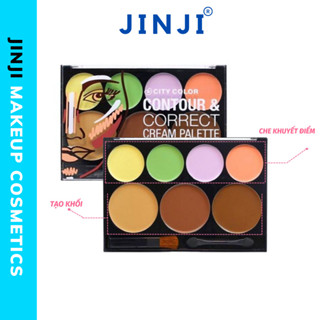  Phấn Tạo khối Che khuyết điểm City Color 7 ô Contour Correct bám phấn lên màu đẹp JINJI 