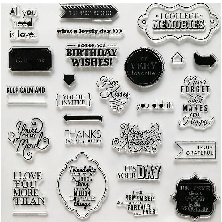 Dấu trong suốt clear stamp trang trí planner