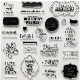 Dấu trong suốt clear stamp trang trí planner
