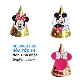 Nón sinh nhật minie mickey cho bé - minnie mickey birthday hat for kid cch42