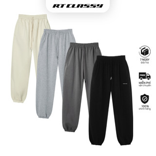 Quần nỉ bo gấu chất liệu nỉ bông cotton dày dặn rt classy sweatpants