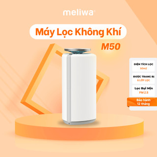  Máy lọc không Khí meliwa  M50 Diện tích lọc 50m2, Tia UVC, Ion Âm, Diệt Khuẩn, Lọc Bụi Mịn, BH 12T