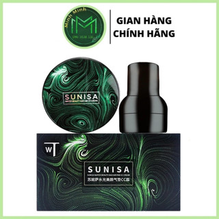 Phấn Nước SUNISA che khuyết điểm lớp nền mịn tự nhiên,  chống nắng SPF 50, tặng kèm cọ bông tán kem nền cao cấp - Minh M