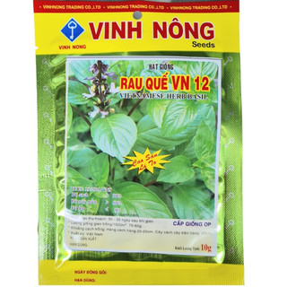 Hạt Giống Rau Quế Lá To (gói 10g), Hạt Giống Rau Húng Quế