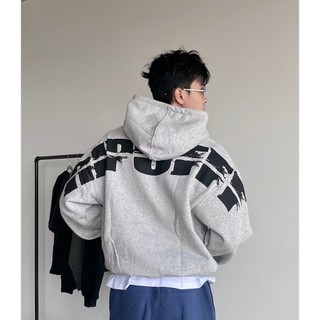 RIPOFFF Backbullet Boxy Hoodie - Grey (Áo khoác tay dài nỉ bông)