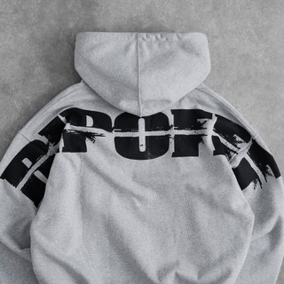 Ripofff backbullet boxy hoodie - grey