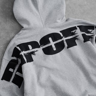 RIPOFFF Backbullet Boxy Hoodie - Grey (Áo khoác tay dài nỉ bông)