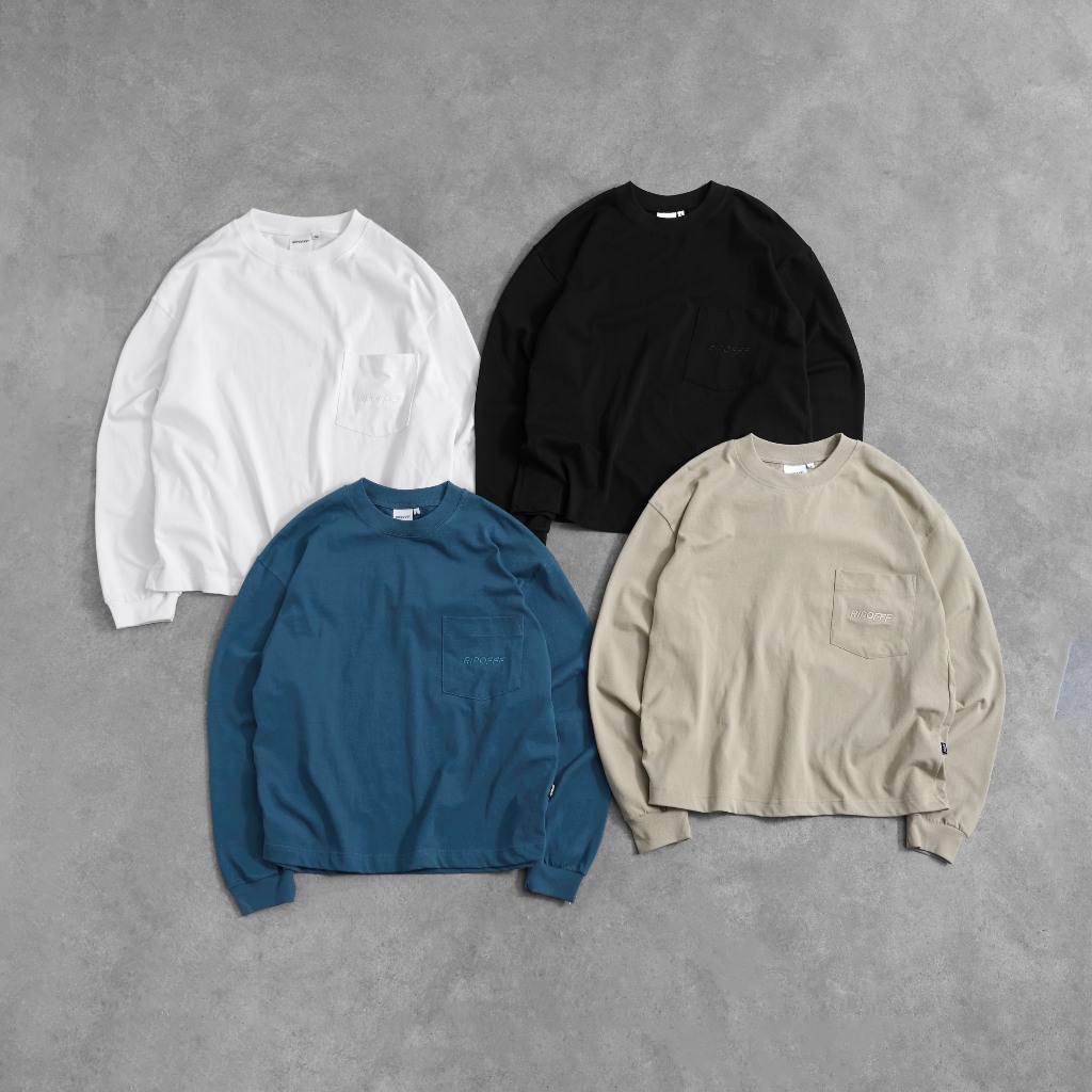 RIPOFFF Blank Pocket Longsleeves (Áo thun tay dài)