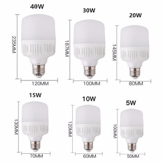 Bóng đèn led trụ tròn 5-10-12-20-30-40w bóng led bulb, tiết kiệm điện, đèn trắng (