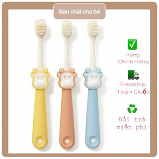 Bàn chải đánh răng lông Cotton siêu mềm cho bé - bàn chải đánh răng bảo vệ nướu - nhiều màu sắc