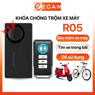 Khóa chống trộm xe máy bộ chống trộm xe máy xe điện thông minh EGAN PR-R05 có tích hợp remote xe máy và tìm xe trong bãi