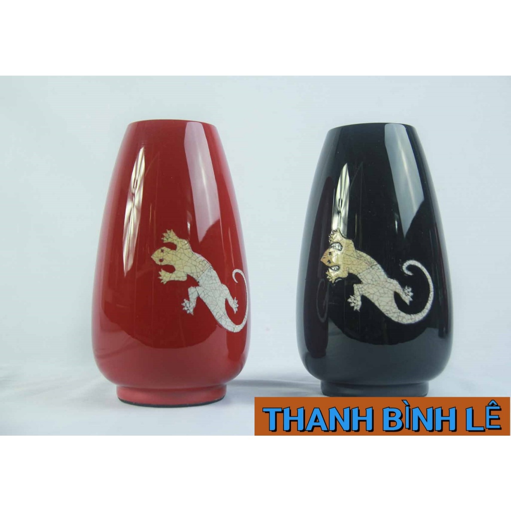 Bình bắp sơn mài Thanh Bình Lê size 25x11 cm