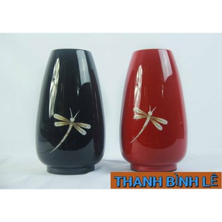 Bình bắp sơn mài Thanh Bình Lê size 25x11 cm