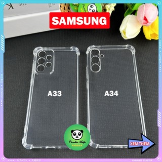 Ốp Samsung A33 / A34 5G Bảo Vệ Cam, Chống Sốc, Trong Suốt, Silicon