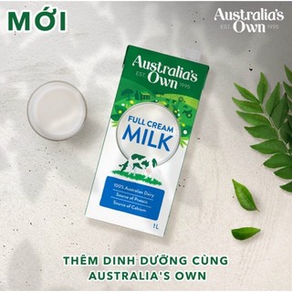 Date 8.2025 Sữa tươi nguyên kem Australia's own thùng 12lit
