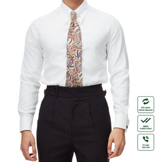  Áo Sơ Mi Nam Trắng Dài Tay Nam Cao Cấp Harold Collar Pin Cufflinks Công Sở Thanh Lịch, Slimfit Tôn Dáng
