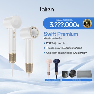 Máy sấy tóc 𝐋𝐚𝐢𝐟𝐞𝐧 𝐒𝐰𝐢𝐟𝐭 𝐏𝐫𝐞𝐦𝐢𝐮𝐦 ion âm tốc độ cao, điều khiển nhiệt độ thông minh | 2 đầu sấy, 1 túi du lịch