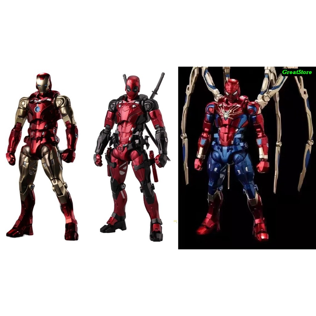 [ Sẵn ] Mô hình Fighting Armor Deadpool, Fighting Armor Iron Man,Fighting Armor Iron Spider action f