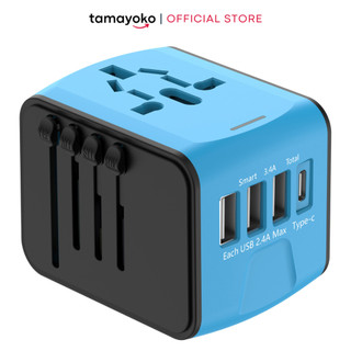  Ổ Cắm Điện Du Lịch Quốc Tế Đa Năng Tamayoko Công Suất 2000W 4 Cổng USB-C, USB