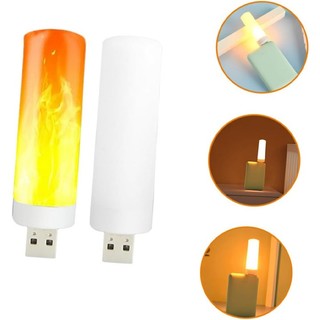 Đèn ngủ led mô phỏng ngọn lửa cắm cổng USB nhấp nháy vàng trang trí