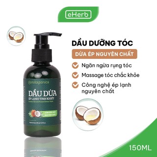 Dầu Dừa MILAGANICS Nguyên Chất Ép Lạnh Mỹ Phẩm, Dưỡng Tóc, Môi, Da Vòi Pump 150ml (Chai)