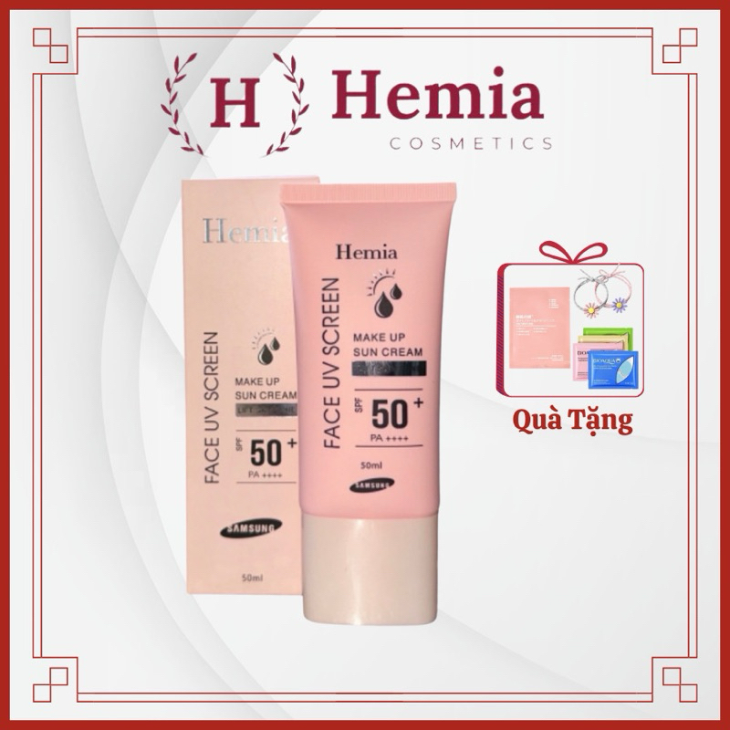 Kem chống nắng Hemia ( Hemia Hàn Quốc) dưỡng trắng make up bảo vệ da, chống lão hóa-