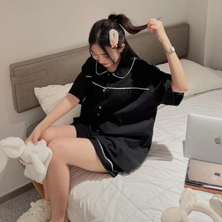 Sét bộ pyjama đùi xốp cổ sen