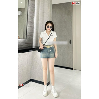  Chân váy jean đính đá hoa hồng mẫu mới Hot 2024 cho nữ siêu cá tính sang chảnh QCCC 