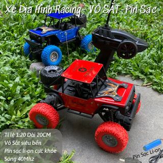 Xe Điều Khiển Từ Xa Địa Hình Rock Crawler Vỏ Sắt Siêu Khỏe