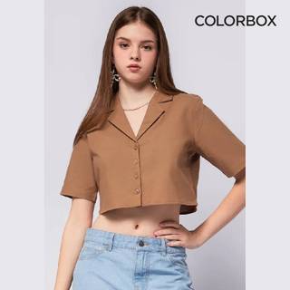 Colorbox Áo Sơ Mi Croptop Cổ Vest