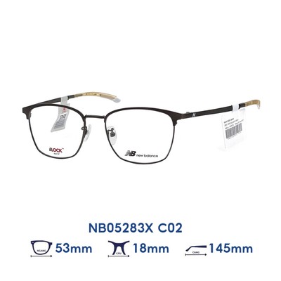 (Hàng chính hãng) Gọng kính nam nữ New Balance NB05283X (53-18-145) màu sắc thời trang, thiết kế dễ đeo bảo vệ mắt