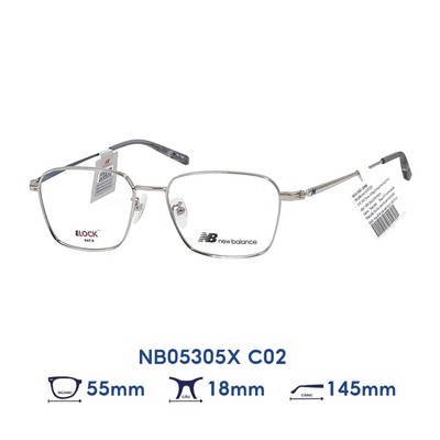 (Hàng chính hãng) Gọng kính nam nữ New Balance NB05305X (55-18-145) màu sắc thời trang, thiết kế dễ đeo bảo vệ mắt