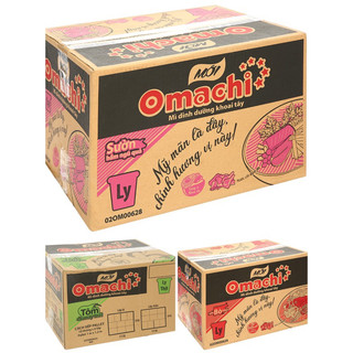 1 thùng mì ly omachi tôm sườn bò x 24 ly