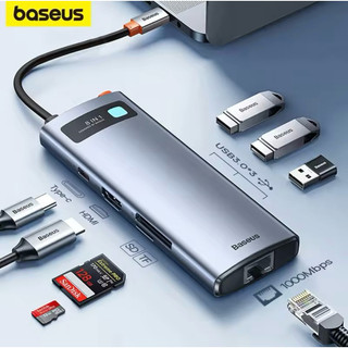 Hub mở rộng đa năng 8 in 1 baseus starjoy type-c hub adapter hdmi+usb3.0x3+rj45+sd+tf+type c- hàng chính hãng