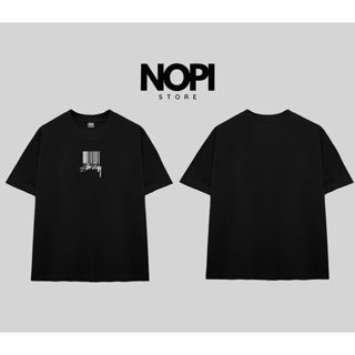  ÁO THUN STUSSY BARCODE FORM RỘNG NAM NỮ UNISEX VẢI COTTON CAO CẤP 280GSM DÀY DẶN - NOPI STORE 