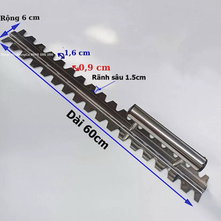 Bàn răng cưa, bay răng cưa ốp lát, bàn gạt keo dán gạch Inox dài 60cm
