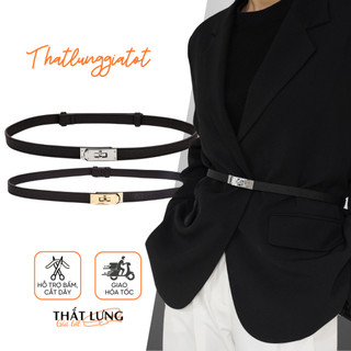 Thắt lưng nữ bản nhỏ thanh lịch, đai váy đơn giản phối đầm, belt vest 1.8cm DV116 - Thắt Lưng Giá Tốt