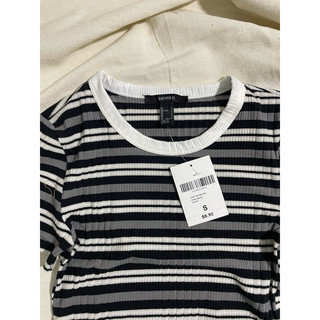 áo thun bodysuit sọc ngang thun 4 chiều