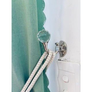 Núm vén rèm cửa pha lê, móc vén rèm cửa núm vén rèm cao cấp giá/1 đôi