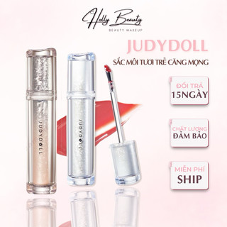  Son Bóng JUDYDOLL Watery Gloss Vỏ Bạc Dưỡng Môi Lâu Trôi Son JUDYDOLL Tráng Gương Chống Dính Cốc Holly Beauty 
