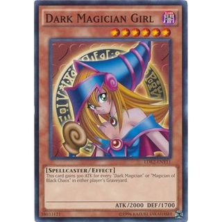 [ Dưa Hấu Yugioh ] Lá bài thẻ Đệ Tử Phù Thuỷ Áo Đen Dark Magician Girl - Tặng bọc bài nhựa bảo quản