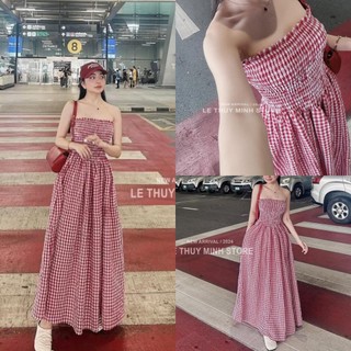 Đầm váy nữ maxi quây chạy moocking dáng xòe ( Có Túi ) sang chảnh, tôn dáng cho các nàng đi tiệc, đi biển