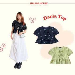  Áo babydol kiểu nữ ngắn tay cách điệu thắt nơ Daria Top - Sibling House