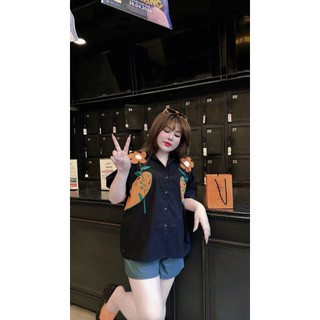 SET ÁO SƠ MI + QUẦN HOA CAM BIGSIZE THƠ LÊ